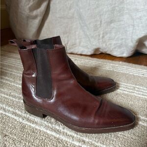 Ralph Lauren Purple Label Chestnut Leather Boots